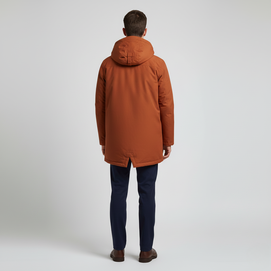 Parka da uomo con cappuccio regolabile