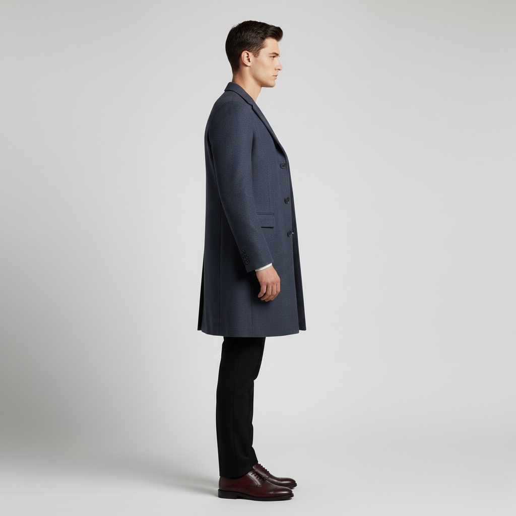 Cappotto sartoriale da uomo con revers