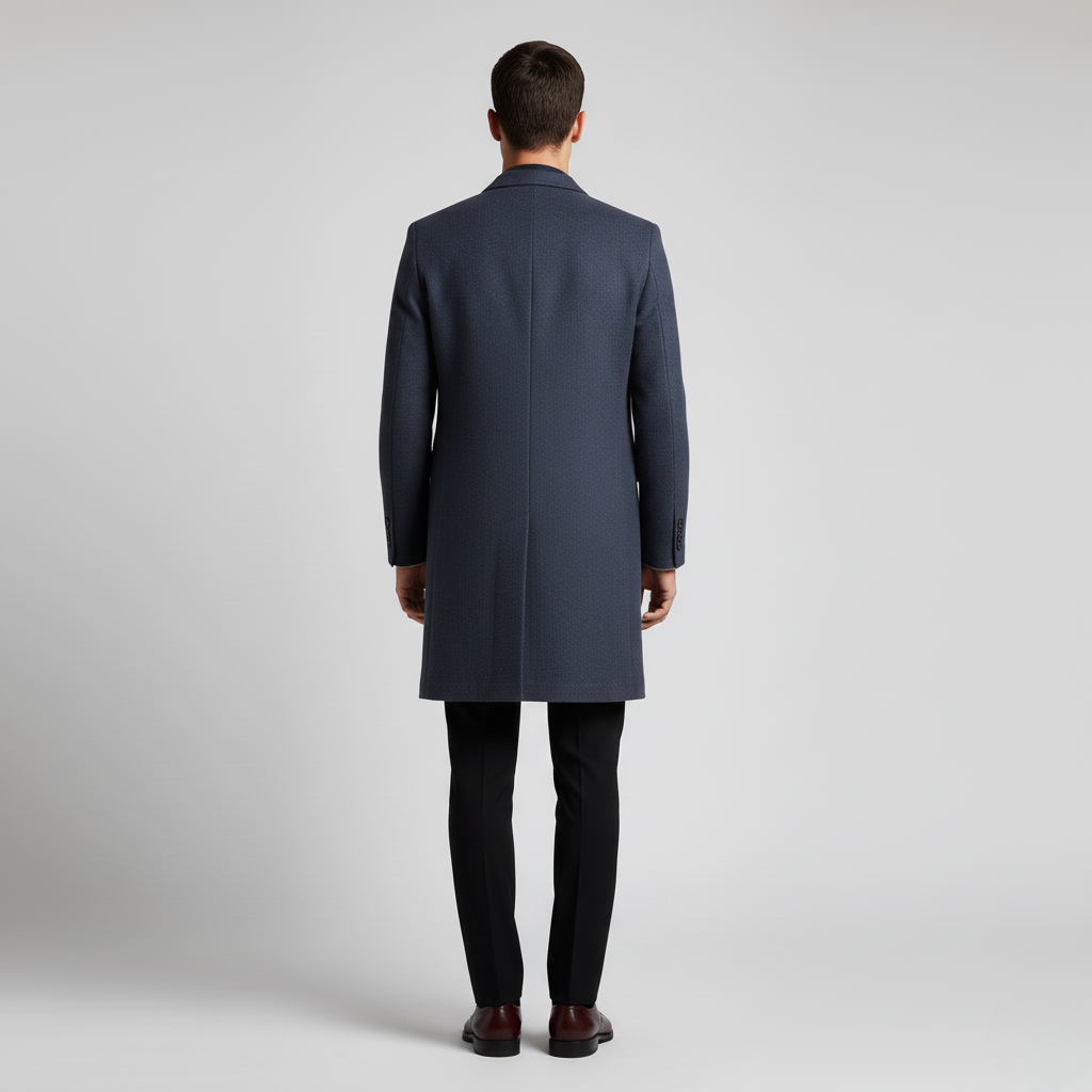 Cappotto sartoriale da uomo con revers