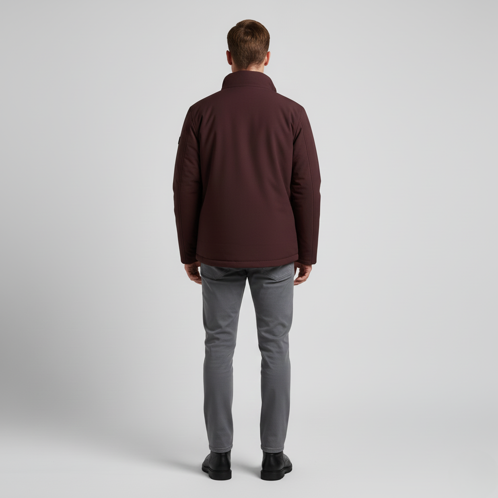 Giacca da uomo con zip e collo alto