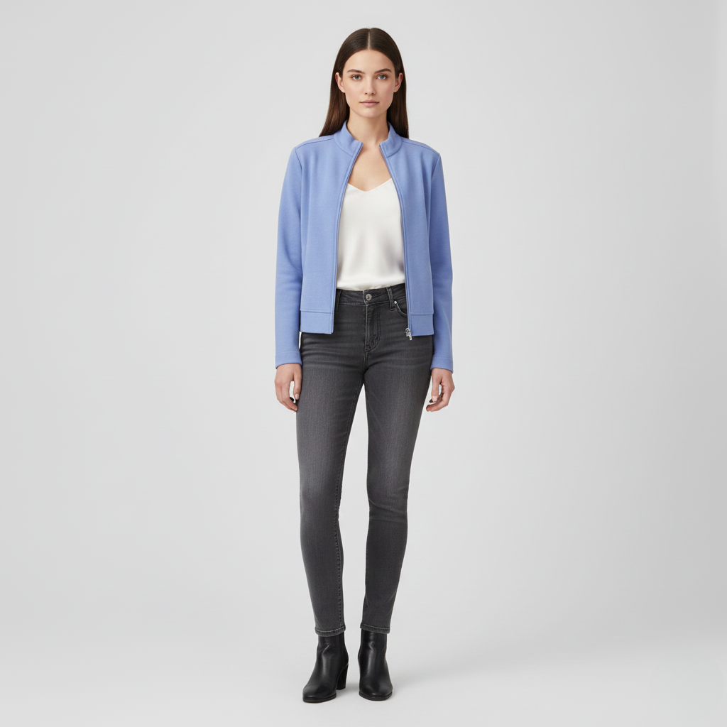 Giacca da donna con zip e collo alto