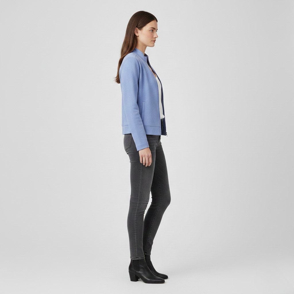 Giacca da donna con zip e collo alto