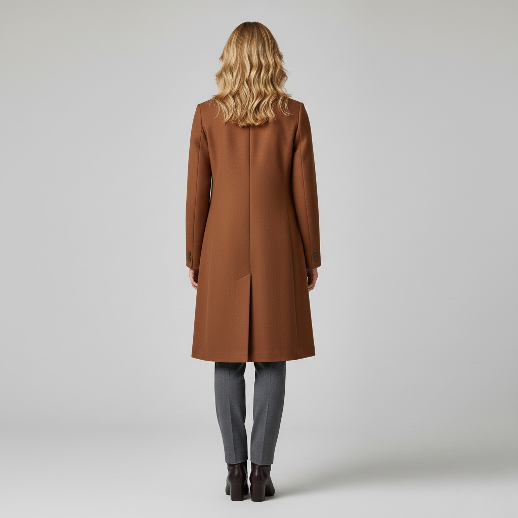 Cappotto da donna con bottoni di media lunghezza