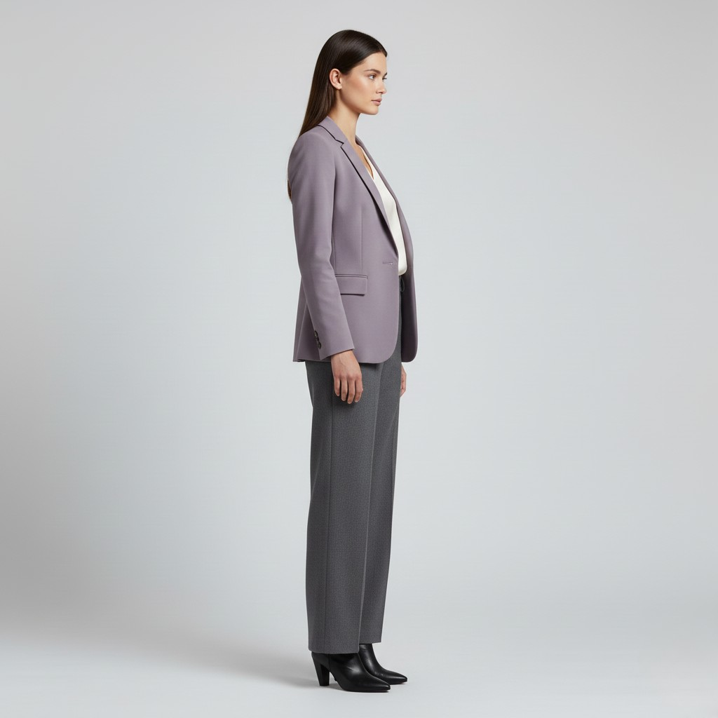 Blazer da donna a un bottone con taglio sagomato