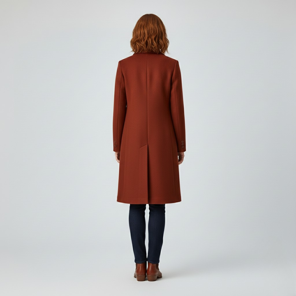 Cappotto da donna con bottoni e linea sartoriale