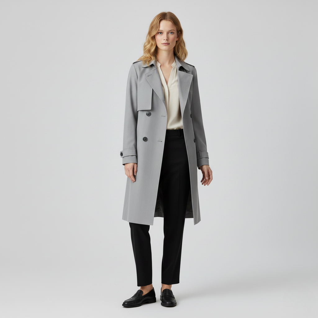 Trench classico da donna con bottoni
