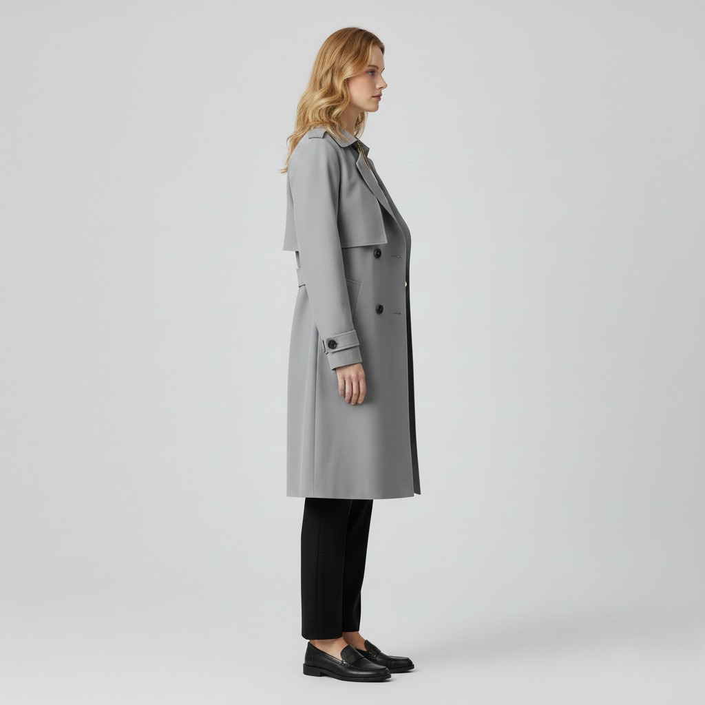 Trench classico da donna con bottoni