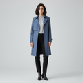 Trench sartoriale da donna di media lunghezza