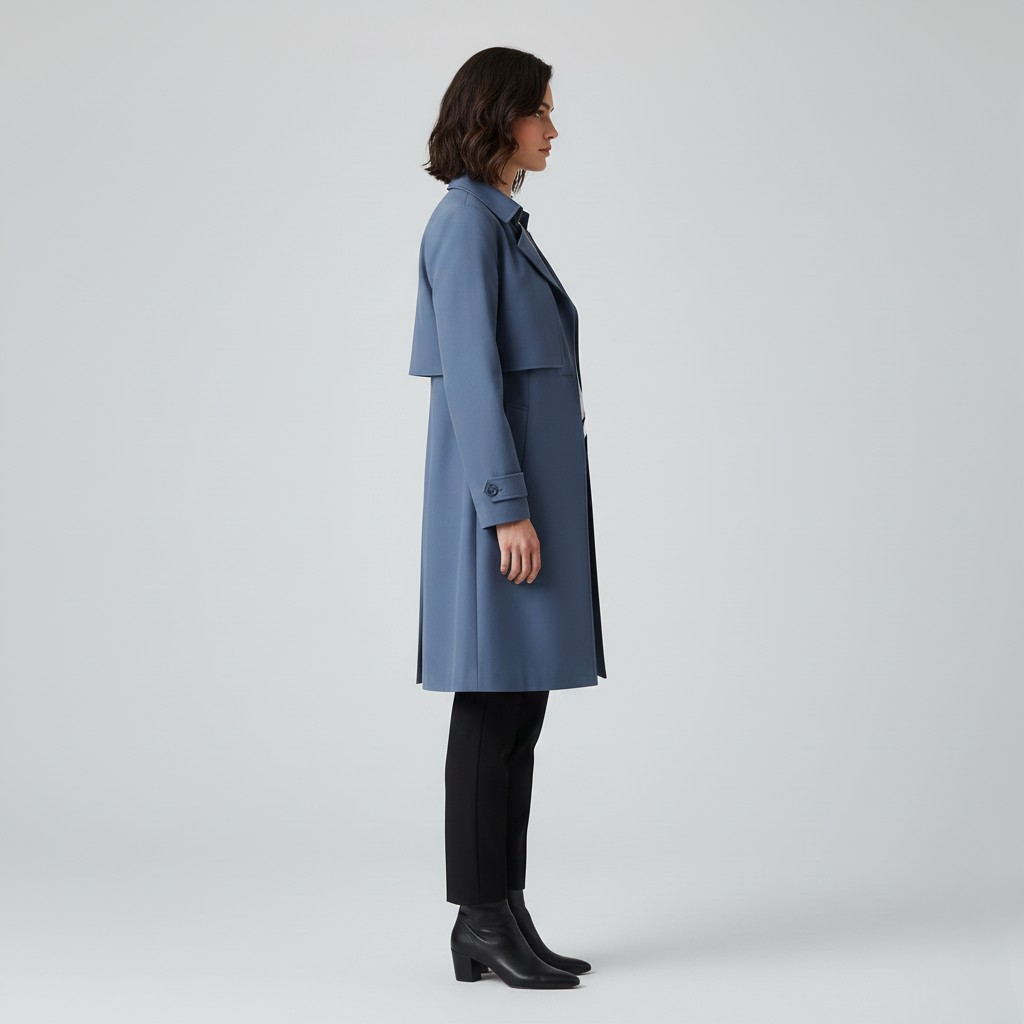Trench sartoriale da donna di media lunghezza