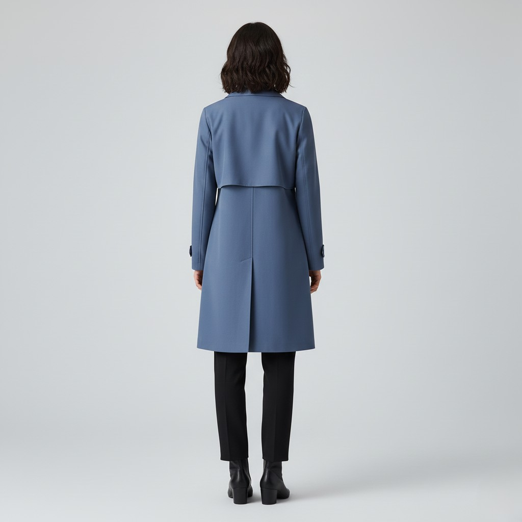 Trench sartoriale da donna di media lunghezza