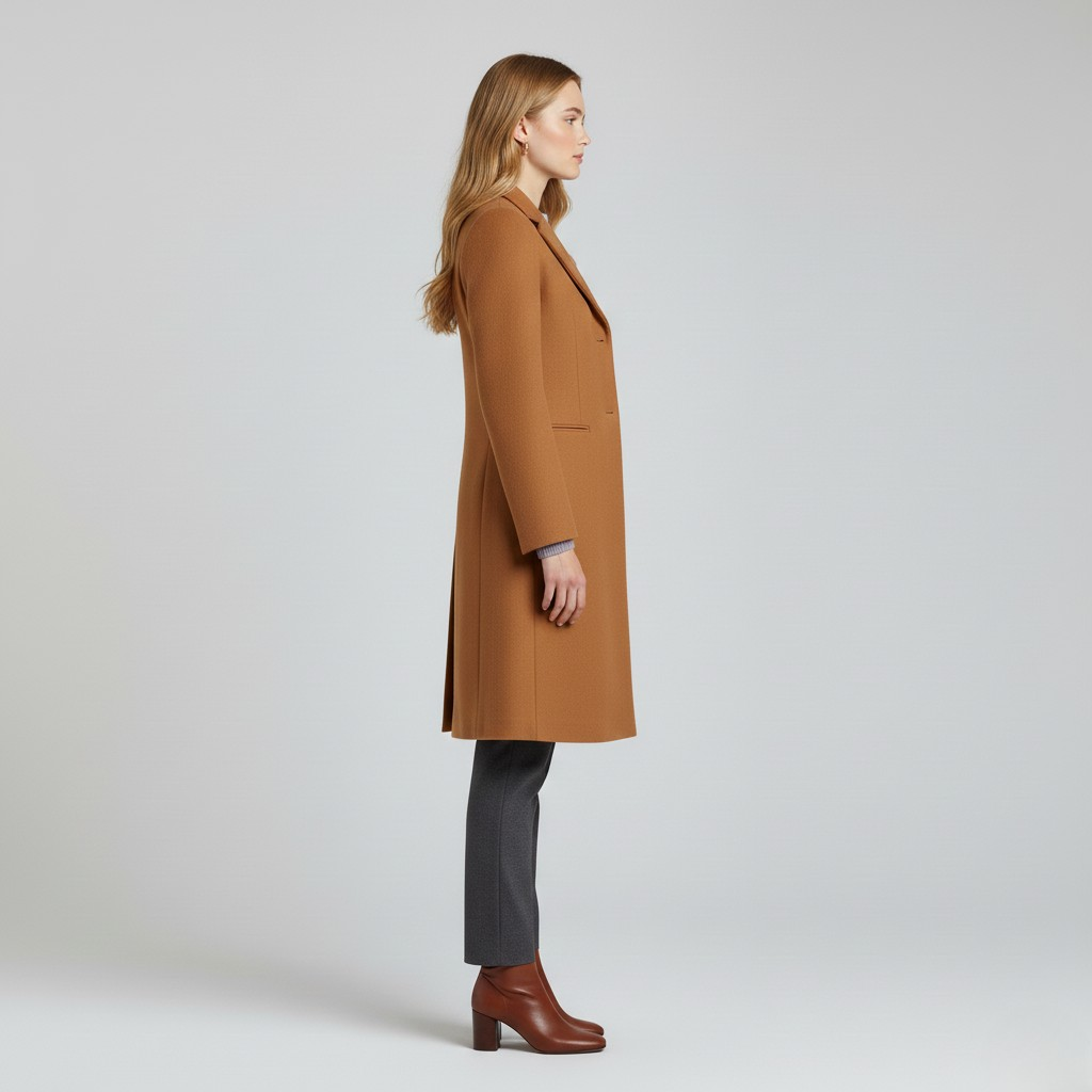 Cappotto sartoriale da donna con revers