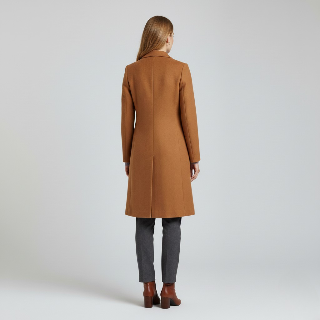 Cappotto sartoriale da donna con revers
