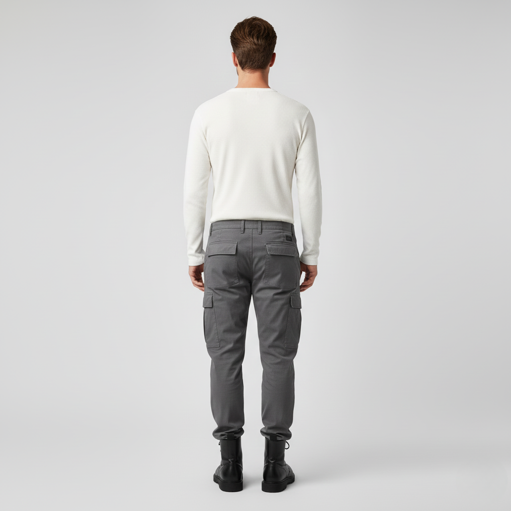 Maglia da uomo con texture e maniche lunghe